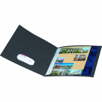 Oxford&reg; Twin Pocket Portfolio w/Tangs Letter Black