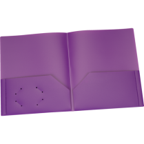 Oxford&reg; Two Pocket Poly Portfolios Letter Purple 25/box