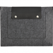 Pendaflex&reg; Felt Pocket with Snap 11-1/8" x 14" x 1" Charcoal and Black