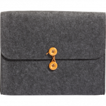 Pendaflex&reg; Felt Pocket with Button and String Charcoal and Black