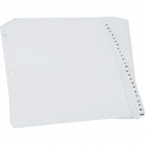 Oxford&reg; Preprinted Poly Index Dividers A-Z White