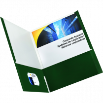 Earthwise&trade; by Oxford&trade; Recycled Twin Pocket Portfolio Green 25/box