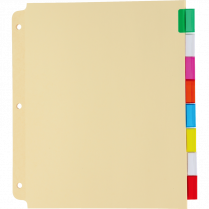 Oxford&reg; Oversized Insertable Tab Index Dividers 8-Tabs Colours