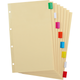 Oxford&reg; Insertable Tab Index Dividers Legal 4-Hole Colours 8-Tab