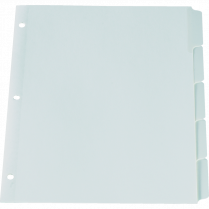 Oxford&reg; Erasable Tab Index Dividers White 5-Tab