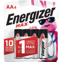 Energizer Max Alkaline AA Batteries 4/pkg