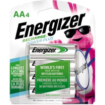 Energizer Recharge Power Plus Rechargeable AA Batteries 4/pkg