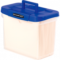 Bankers Box&reg; Heavy-Duty Portable File Box 14L Clear