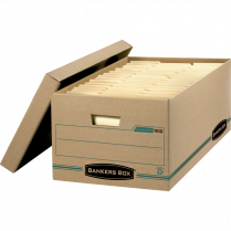 Bankers Box&reg; EARTH SERIES&trade; Recycled ENVIRO/STOR&trade; Storage Boxes 15" x 24" x 10" Legal 2/pkg