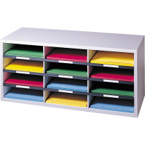 Fellowes Literature Sorter 12 Compartment Letter Grey