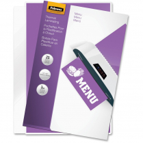 Fellowes&reg; Laminating Pouches Menu Size 25/pkg