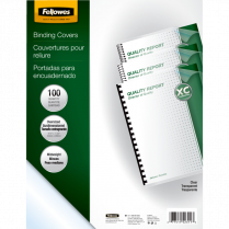 Fellowes&reg; Binding Covers 11-1/4" x 8-3/4" 100/pkg Transparent