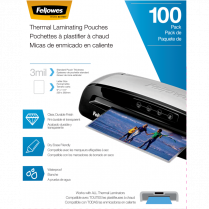Fellowes&reg; Thermal Laminating Pouches Letter 3mil 100/pkg