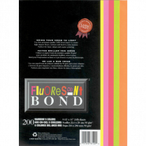 St. James&reg; Fluorescent 24lb Bond Paper 8-1/2" x 11" Assorted Colours 200/pkg