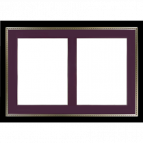 St. James&reg; Certificate Frame 18-1/2" x 22-1/2" Double Black Frame with Burgandy Mat