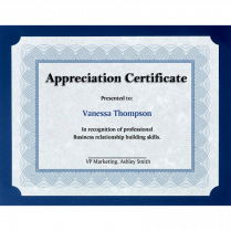 St. James&reg; Certificate Presentation Cards Navy 25/pkg