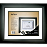 St. James&reg; Awards and Recognition Double Mat Frame 16-3/4" x 14-1/4" Tuxedo Black