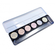 Finetec Watercolour Mica Pan Pearl Iridescents 6/Set