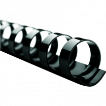 GBC&reg; CombBind&reg; 19-Ring Plastic Binding Spines 3/4" Black 100/box