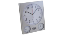 Geo Quartz Wall Clock with Humidity and Temperature
