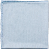 Globe&trade; Glass and Mirror Microfibre Cloth 14" x 14" Blue 10/pkg