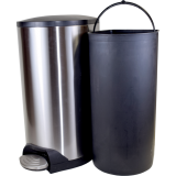 Globe&trade; Step-On Waste Container with Soft Close Lid 20 L