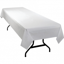 Genuine Joe Banquet Table Cover Roll White 300'