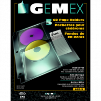 Gemex CD Page Holders 4-Up 5/pkg