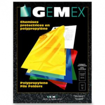 Gemex Poly Project Folder Letter Clear 10/pkg