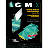 Gemex Name Badges w String Clear 100/Pkg