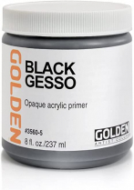 Golden Gesso 8oz Black Gesso