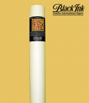 Black Ink Block Printing Paper Roll Natural 37"