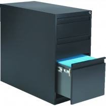 Global&reg; G-Series Pedestal 2-Box/1 File Drawer 19" Deep Black