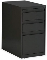Global&reg; G-Series Pedestal 2-Box/1 File Drawer 23" Deep Black
