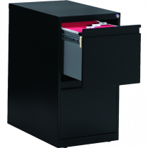 Global&reg; G-Series Pedestal 2 File Drawers 23" Deep Black