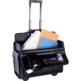 Nextech&trade; Rolling Catalogue Case 15.6" Leather Black