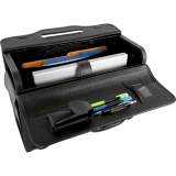 Nextech&trade; Rolling Catalogue Case 15.6" Vinyl Black