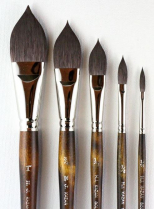H.J. Kazan Gold Watercolour Brush - Filbert - 1/2"