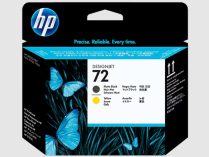 HP 72 Printhead Matte Black / Yellow