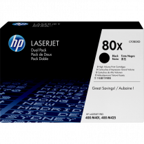 HP Toner Cartridges 80X Black 2/pkg