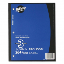 Hilroy Neatbook 3-Hole 3 Subject 8" x 10-1/2" Assorted Colours