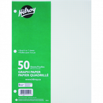 Hilroy Refill Paper Quad 5 squares per inch 50 shts/pkg