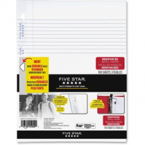 Five Star&reg; Reinforced Refill Sheets 10-7/8" x 8-3/8" 100 sheets/pkg