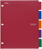 Five Star&reg; Style Index Dividers 5 Tab Assorted Designs