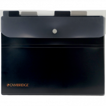 Cambridge&reg; Poly Document Wallet 12-1/4" x 10-1/8" Black