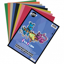 Hilroy Funtime&reg; Construction Paper 9" x 12" 96 Sheets per Pad Assorted Colours