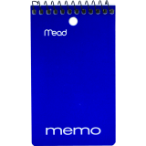 Mead&reg; Memo Book Open End Coil Bound 3" x 5" 60 pages