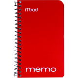 Mead&reg; Memo Book Open Side Coil Bound 5" x 3" 60 pages