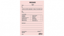 Hilroy Telephone Message Pad 3-1/2" x 5" 72 sheets Bilingual
