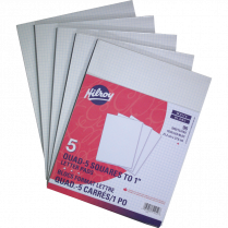 Hilroy Letter Writing Pads Quad 96 sheets per pad 5/pkg